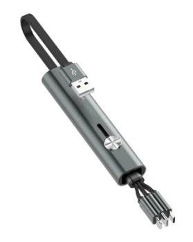 CABLE DE CARGA 3 EN 1 V8 / IPHONE / TIPO C LDNIO LC99