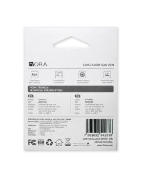 Cargador blanco tipo C IM 20 W 1Hora GAR153