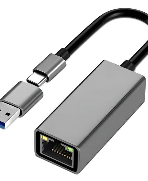Adaptador Ethernet Usb Tipo C 3.0 A Rj45 Red Lan Gigabit, Adaptador Usb Tipo C A Usb 3.0 Compatible Con Macbook Pro Gitifo