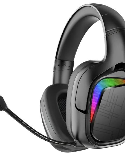 Diademas Gamer Movisun Kg-300 2.4g Color Negro