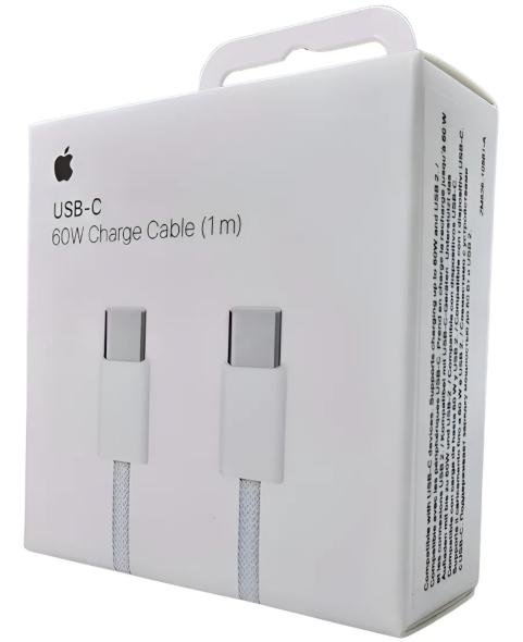 Cable Para Iphone  Usb-c A Usb-c 60w 1mt - Iphone 15 Blanco