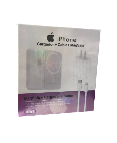 Combo Bateria Externa Magsafe+ Cargador Iphone 20w 1.1